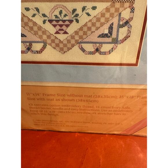 Quilters Sampler 11" x 14" cross stitch kit - From the Heart #53530 - Picture 3 of 4